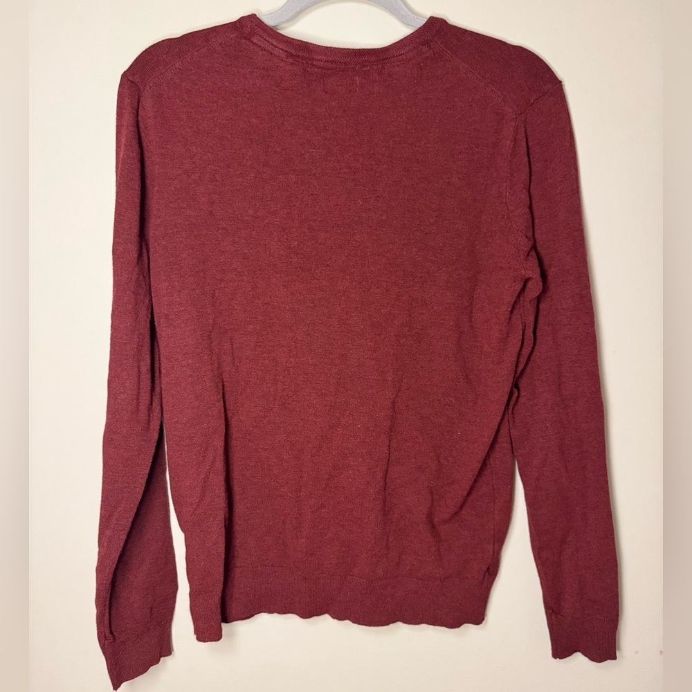 Buffalo David Bitton Men's Maroon Crewneck Sweater - Picture 5 of 5